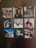 set of 9 custom photo magnets